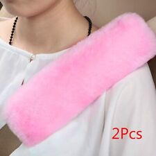 2pcs Car Safety Seat Belt Shoulder Pad Cover Cushion Harness Comfort Auto Pink