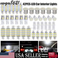 42pcs Light Bulbs Car Interior White Combo Led Map Dome Door Trunk License Plate