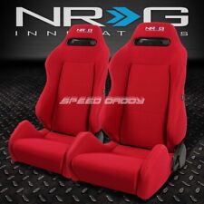 2 X Nrg Type-r Fully Reclinable Racing Seatseatsadjustable Slider Redstitches