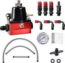 Fuel Pressure Regulator 6an Efi Bypass Return Adjustable 30-70psi Black Red
