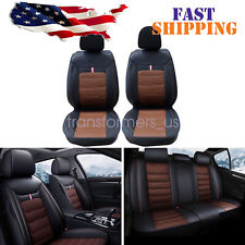 Fits Gmc Sierra Seat Cover 5 Seat Full Set Leather Protector Front Rear Cushion