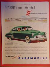 1949 Oldsmobile 88 Rocket Vintage Art Print Ad