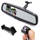 Car Rear View 4.3 Lcd Oem Mirror Monitor With Backup Camera Parking Reverse Kit