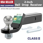 Trailer Hitch Mount With 2-inch Ball Pin Fits 2-in Receiver 6000 Lbs 2 Drop