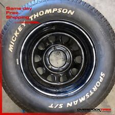 1 New 25560r15 Mickey Thompson Sportsman St Owl Tire 15x8 Black Steel