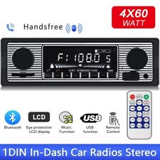 Bluetooth Vintage Car Stereo Fm Radio Mp3 Player Usb Aux Classic Audio Receiver