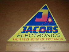 Vtg New Drag Racing Decal Sticker Jacobs Electronics High Tech Ignition Nos 10