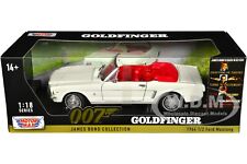 1964 12 Ford Mustang White 007 Bond Goldfinger 118 Diecast By Motormax 79833
