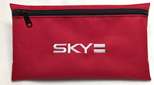 Saturn Sky Redline Accessory Map Bag Puck Bag Red W Silver Embroidery