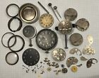 Large Vintage Waltham 8 Day Auto Car Clock Parts Lot W Some Running