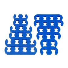 2sets 7mm 8mm Blue Spark Plug Wire Separators Dividers Looms 9877 For Sbc Bbc