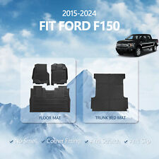 For 2015-2024 Ford F150 Tpe Truck Mat Floor Mats Bed Liner Cargo Mat All Weather