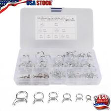 70pcsset Assorted Double Wire Spring Clamps For Fuel Line Hose Tube 6-18mm