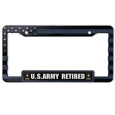 American Flag U.s.army Retired Automotive License Plate Frame