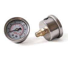 Fuel Pressure Regulator Gauge 0-160 Psi Bar Liquid Fill Chrome Fueloil Gauge