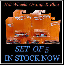 Hot Wheels Orange And Blue Set Of 5 53rd Anniversary 62 Chevy 56 Ford 2021