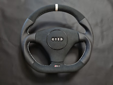 Steering Wheel Audi A4 B6 S4 Rs4 S-line Tt Mk1 Flat Bottom Extra Thick Set White