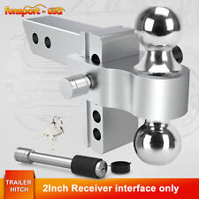 2 Receiver 4 Droprise Towing Hitch Dual Ball Trailer 2 2-516 10000lbs