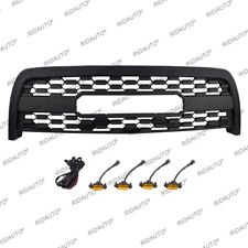 Black Front Grille Bumper Grill With Led Light Fit For Toyota Tundra 2003-2006