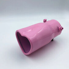 Otpoutopa Car Exhaust Tip 2.5 Inlet Universal Heart Shaped Exhaust Pipe Pink