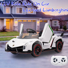 Licensed Lamborghini 12v Electric Kids Ride On Car Vehicle 2 Seats W Rc Mp3 Led