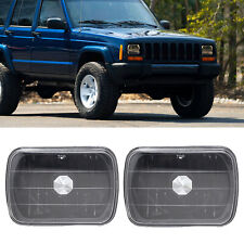 5x7 7x6 Black Headlights For 1986-1995 Jeep Wrangler Yj 1984-2001 Cherokee Xj