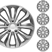 Silver Gunmetal Snap-on Hubcaps - 16 Toyota Camry Corolla Wheel Covers
