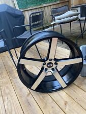 22 Str Strada Wheels Moto Gloss Black Machined Rim