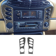 2pcs For Porsche Boxster Carbon Fiber Interior Radio Console Side Cover Trim