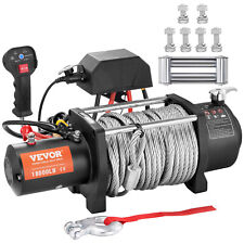 Vevor 18000lbs Electric Winch 12v Steel Cable Truck Trailer Towing Off-road Suv