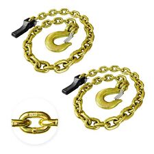 2-pack Grade 80 Trailer Safety Chain 35 Inch With 516 Clevis Snap Hook