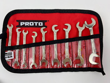 Proto J3300a 9 Piece Short Series Open End Wrench Set732-12 Usa