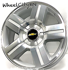 20 Inch Silver Machined Chevy Silverado 1500 Texas Oe Replica Wheels 5291 6x5.5