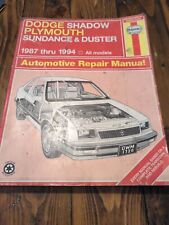 Haynes Repair Manual 1987 - 1994 Dodge Shadow Plymouth Sundance Duster