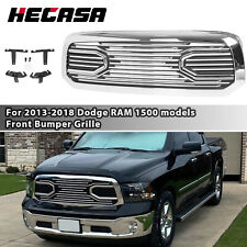 Hecasa Big Horn Chrome Grille Shell For 2013-18 Dodge Ram 1500 2014 2015 2016
