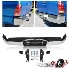 Complete Steel Chrome Rear Bumper Assembly For Toyota Tacoma 05-15 Pickup Truck