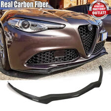 For Alfa Romeo Giulia Base Sedan 2016-2021 Real Carbon Front Bumper Lip Spoiler
