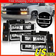 For Ck 1500 2500 Chevy Led Headlights Tube Corner Bumper Lamps Gm2521128 Usa