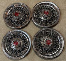 Set Of 4 Vintage Oem 1970s Pontiac Wire Spoke Hubcaps Wheel Covers 14in