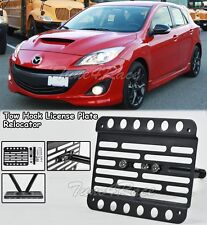 For 10-13 Mazdaspeed 3 Hatch Front Bumper Tow Hook License Plate Bracket Mount
