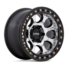 17 Inch Wheel Silver Black For Jeep Wrangler Kmc Riot Km237 Beadlock 17x8.5 0