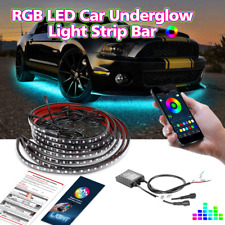 6pcs Rgb Led Strip Under Car Tube Underglow Underbody System Neon Light Kit App