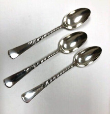 Sterling Silver Gorham Vintage Spoons Twisted Stem Set Of 3 Exc