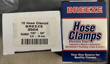 Breeze 10ct Stainless Steel Hose Clamp Worm-drive Sae Size 4 Usa Made