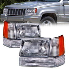 Headlights Headlamps 6 Piece Set Fits Jeep Grand Cherokee 97-98