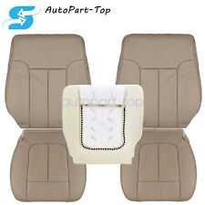 For 2009-2014 Ford F-150 Lariat Front Perforated Leather Seat Cover Tan Foam