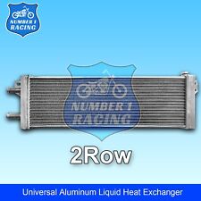 2row Universal Air To Water Intercooler Aluminum Liquid Heat Exchanger 28x7x3