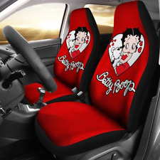 Betty Boop With Dog In Heart Cute Cartoon Car Seat Covers Set Of 2