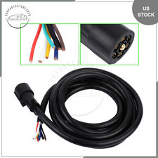 7 Way Electrical Plug With Cable For Rv Towing Trailer Brake Wiring Harness 12ft