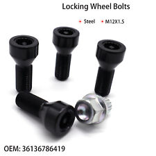 4 Bolts1key For Bmw Wheel Lock Anti Theft Bolt Lug Set36136786419 Parts